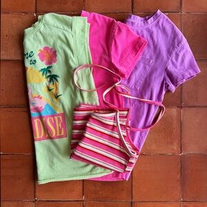 Girl’s Sz 8 Old Navy / Cat & Jack Spring / Summer T-Shirt Tank Top Bundle EUC